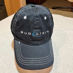 Bud Light Black Hat Cap Official Product Anheuser‎ Busch Beer Promo